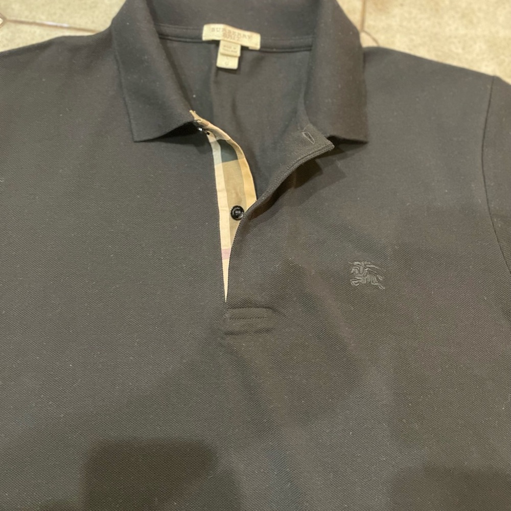 Burberry black polo shirt
